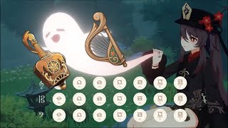 Let the Living Beware Hu Tao Theme — Lyre and Zither Duet w NOTES PC and Mobile [upl. by Junina]