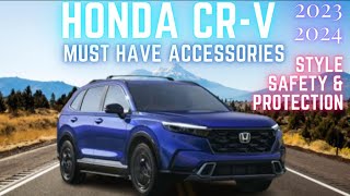 Must have Accessories for Honda CRV HybridCRV hybrid sport CRV EXCRV EXL 20232024 [upl. by Shanks889]