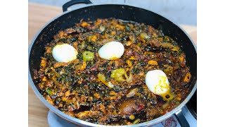 How to prepare PALAVA SAUCE or spinach stew or Ghanaian kontomire stew foodchannel subscribe [upl. by Lothair]