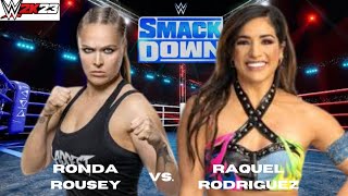 Ronda Rousey vs Raquel Rodriguez  Smack Down  WWE2K23 Gameplay rondarousey raquelrodriguez [upl. by Ajit73]