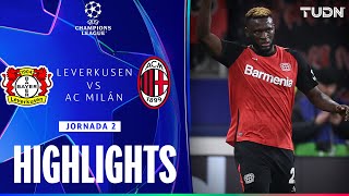 HIGHLIGHTS  Bayer Leverkusen vs Milan  UEFA Champions League 2425  TUDN [upl. by Damita]