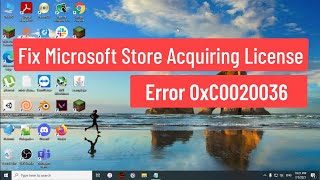 Fix Microsoft Store Acquiring License error 0xC0020036 In Windows 10 [upl. by Feliza]