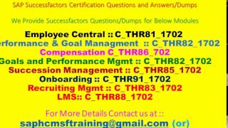 SAP Successfactors Certification Questions and Answers Training [upl. by Nosnarb535]