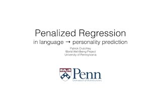 Penalized Regression [upl. by Amie889]