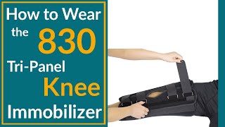 How to Wear the 830 Tri Panel Knee Immobilizer by CoreTech  SUP2047BLK [upl. by Rocca]