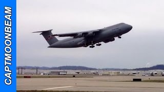 Amazing Lockheed C5 Galaxy Takeoff and Specs [upl. by Irving249]