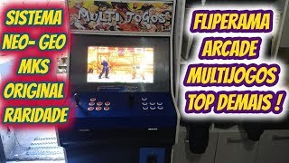 FLIPERAMA ARCADE MULTIJOGOS SISTEMA MVS NEO GEO BARATO 161 JOGOS [upl. by Bates]