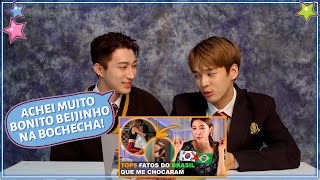 GRUPO DE KPOP REAGE A CANTORES BRASILEIROS  É DO BRASIL OU NÃO É COM TRENDZ [upl. by Hayotal]