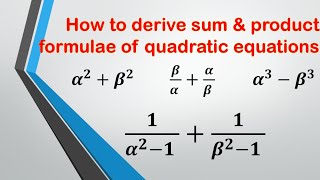 How to derive formulas of the roots of Quadratic Equations [upl. by Walczak201]