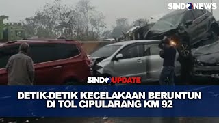 Ngeri DetikDetik Kecelakaan di Tol Cipularang KM 92 Terekam Kamera Dasboard Mobil [upl. by Harahs]