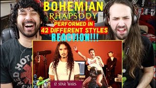 BOHEMIAN RHAPSODY Performed in 42 STYLES  Ten Second Songs REACTION [upl. by Nauwtna]