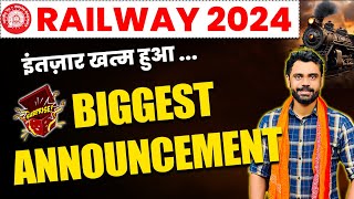 🔴RAILWAY 2024 Biggest Announcement For Railway Aspirants🎁इंतजार हुआ खत्म By Aditya Ranjan Sir [upl. by Nanreh]