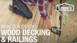 How To Build a Deck  Wood Decking amp Railings 3 of 5 [upl. by Airotnes]