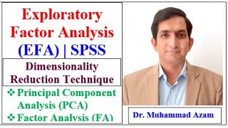 Exploratory Factor Analysis EFA in SPSS  EFA using SPSS  Principal Component Analysis PCA [upl. by Lancaster]