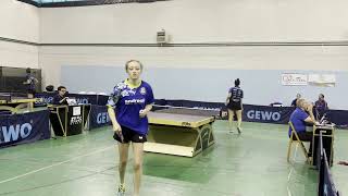 Caragea Claudia S  ORahilly Egan Mia  Tennistavolo Sassari  Clementina Jesi  Serie A2 Gir D [upl. by Elletsirk3]