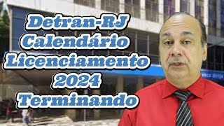 Detran RJ Calendário de Licenciamento 2024 Terminando [upl. by Airun215]