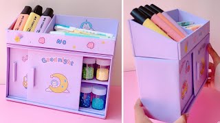 DIY Desk Organizer for School Supplies  Paper Crafts Idea [upl. by Hollander]