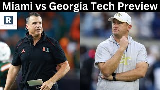 Miami vs Georgia Tech Game Preview  College Football Picks and Predictions [upl. by Hpejsoj]