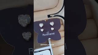 Rommanel  kit brinco coração com zircônias ❤ rommanel coração brincos viralvideo fypyoutube [upl. by Euqinna]