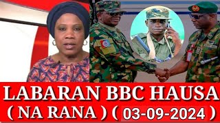 BBC HAUSA LABARAN YAU NA RANA 03092024 bbc hausa shirin rana 03092024 [upl. by Arabeila]