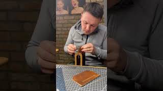 Step by Step Leather Wallets Making Process leathergoods leathercraft leather [upl. by Denby]