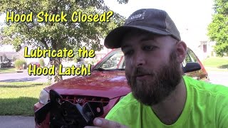 Car Hood Wont Open Try Lubricating the Hood Latch by GettinJunkDone [upl. by Jere335]