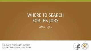 USAJOBS Video 1 Where to Search For IHS Jobs [upl. by Arammahs]