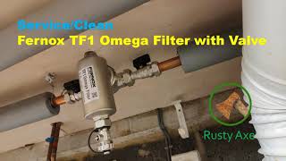 How to ServiceClean Fernox TF1 Omega Filter with Valve for Central Heating [upl. by Mellins]