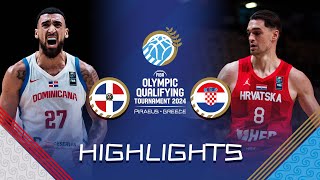 SemiFinals Dominican Republic 🇩🇴 vs Croatia 🇭🇷  Highlights  FIBA OQT 2024 Greece [upl. by Nerval667]