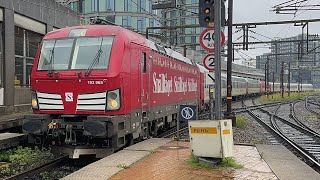 Snälltåget Vectron og Blandet Tog på Københavns Hovedbanegård [upl. by Farland400]