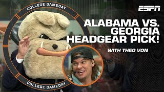 Lee Corsos SEC Championship headgear pick with Theo Von 🏈🍿  College GameDay [upl. by Ylenaj]