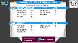 Sandhurst CC 1st XI Women v StrathdaleMaristians 1st XI Women [upl. by Camellia]