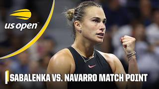 Aryna Sabalenka beats Emma Navarro in straight sets to make women’s final  2024 US Open [upl. by Nedrah481]