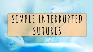 Simple interrupted Sutures Suturing Techniques for Beginners [upl. by Stella598]