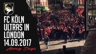 FC Köln ultras in London 14092017 [upl. by Llyrrad470]