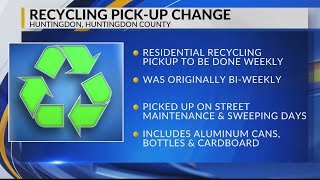 Huntingdon Borough resumes fall recycling schedule [upl. by Ennaoj]