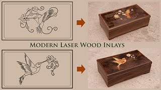 Modern Laser Marquetry and Wood Inlay Technique [upl. by Llij]