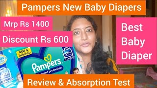 Pampers New Baby Diapers Review  Discount 43  Must Buy Diaper for Babies [upl. by Alessig]