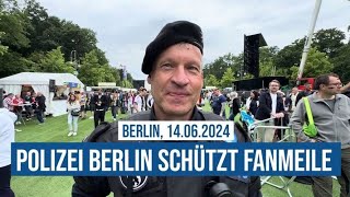 14062024 Berlin Polizei schützt Euro2024 damit alle Fans friedlich feiern können Karsten Bonack [upl. by Ardnossac]