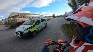 KTM EXC WHEELIE FORAN POLITI  ELVERUM CRAZY RIDEOUT [upl. by Keram]