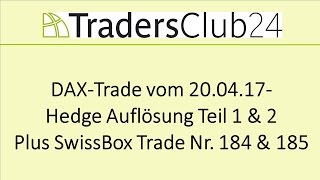 TC24 SwissBox Trade Dax am 20042017 und Hedge Auflösung [upl. by Artekal200]