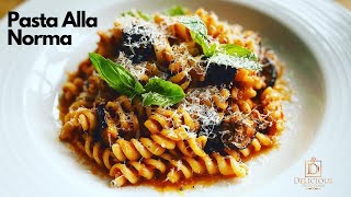 Pasta alla Norma  Fried eggplant and tomato pasta [upl. by Kayle396]