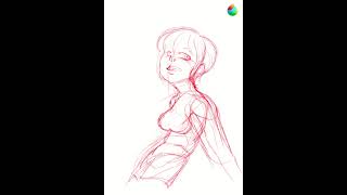 Training Sketches Girls Shorts illustraition ilustração speedart speeddrawing faces gesture [upl. by Alien]