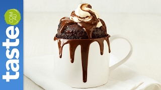 How to make 90second milehigh Nutella mug cake  tastecomau  tastecomau [upl. by Cory]