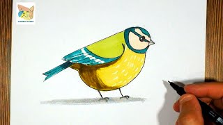 comment dessiner un oiseau facilement etape par etape [upl. by Leugimesoj]