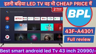 Bpl 43 inch smart android led Tv 43F A4301 Full demo and review video 20990 bpl2023 bestdeals [upl. by Yelmene201]