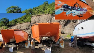 Blessing of the biggest power boat built in this era in Bequia SVG [upl. by Idet635]