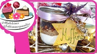 DIY Last Minute Geschenkidee I MuffinBackmischung aus dem Glas für I die leckersten Schoko Muffins [upl. by Aynatal]