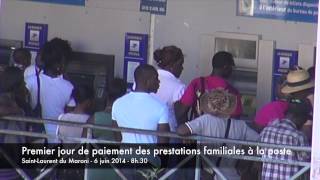 Premier jour de paiement des prestations familiale à la poste [upl. by Joscelin]