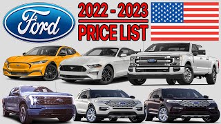 Ford Car Price List USA 2022 to 2023 [upl. by Roose]